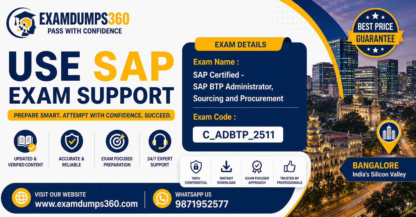 SAP BTP Administrator Exam Support in Bangalore